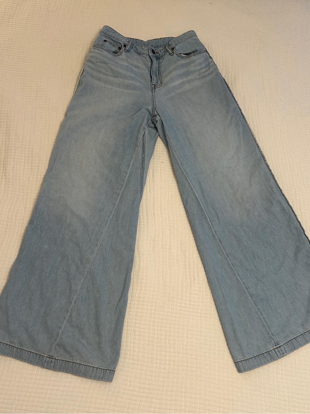 Johnny Was Melanie Blanket Stitch Wide Leg Jean
